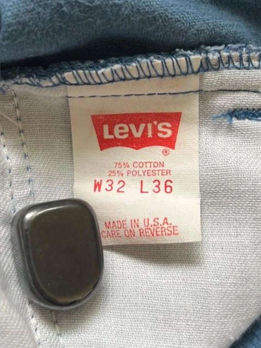 Vintage 80’s Levi’s White Tag Retro Western Boho Blue Corduroy Pants Size 32x36